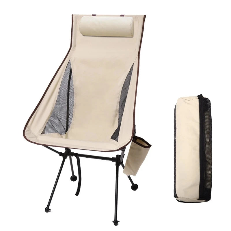 WESTTUNE Portable Folding Camping Chair with Headrest – Lightweight Aluminum Outdoor Chair